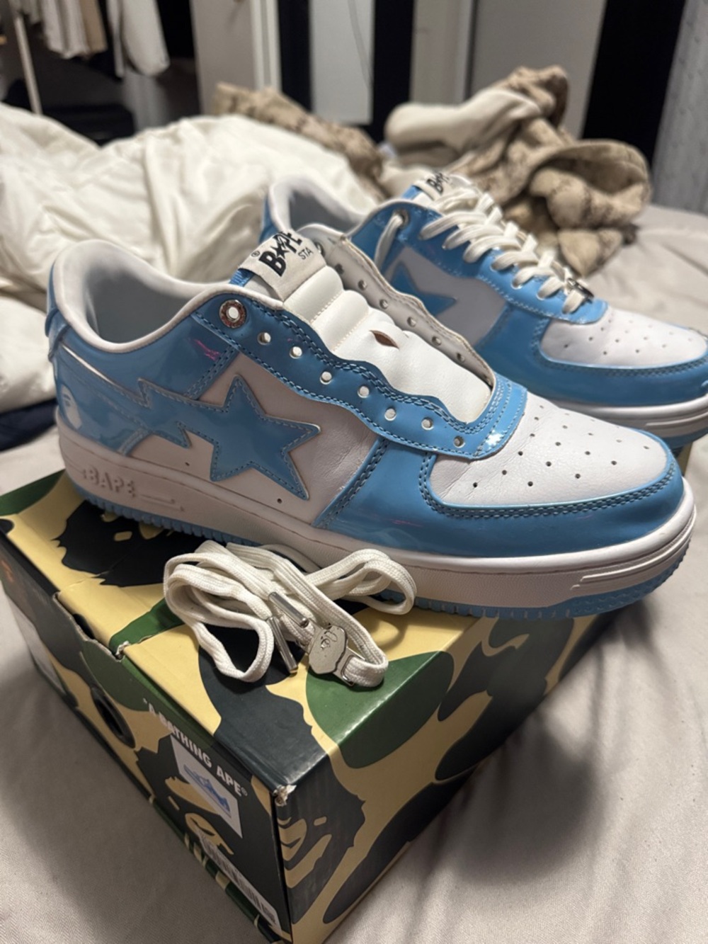 Bapesta White/Blue